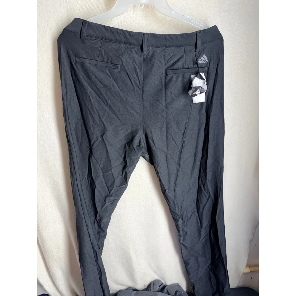 Adidas Mens Golf Pants Black Performance Trousers Size 32 RN 88387 CA 40312 NWT